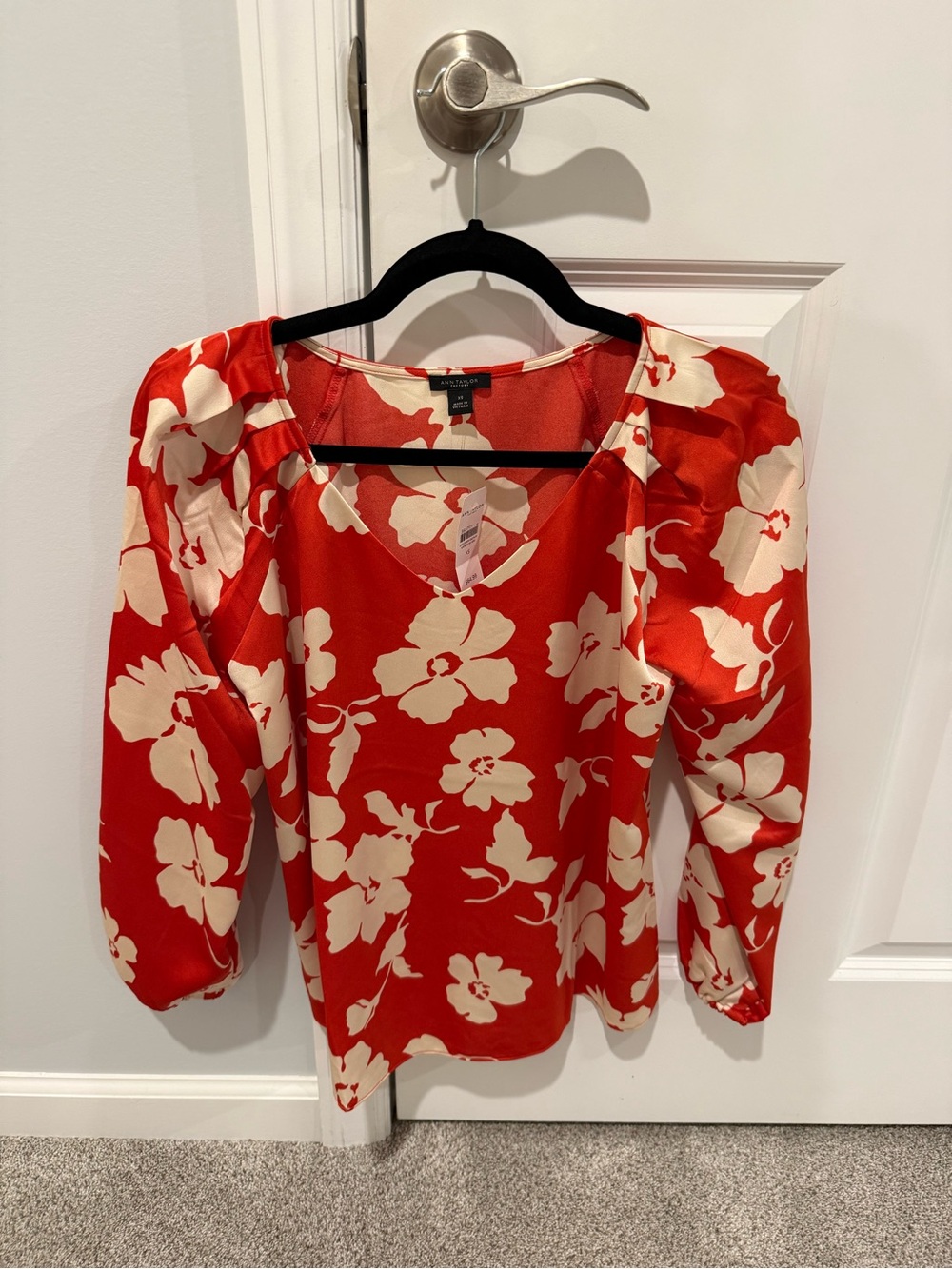 Ann Taylor Women's Floral Print Orange Red Size XS NWT